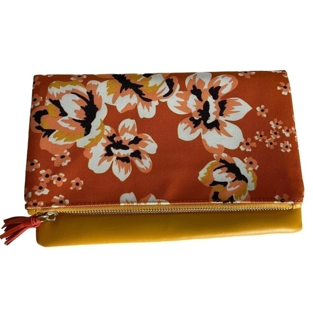 🎉SALE Rachel Pally Orange Floral Fold Over Clutch